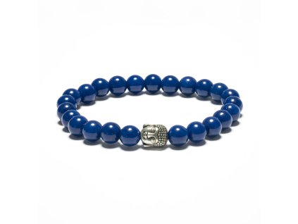 Buddha náramok z modrého lapisu lazuli s príveskom