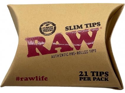 RAW Slim Prerolled Tips – 21 tenkých predtočených filtrov | Vaporama.sk