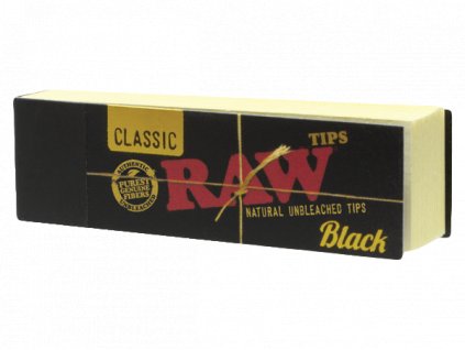 RAW Black Small Tips – 50 ks čierne papierové filtre na balenie | Vaporama.sk