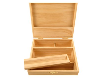 WOODEN ROLLING BOX BIG