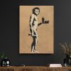 G-Rollz Banksy plátno FASTFOOD CAVEMAN 48×67,5 cm | Vaporama.sk