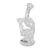 Sklenený recycler bubbler 20 cm – Black Leaf – Vaporama