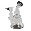 Mini bong s tribal vzorom a inline difúzorom – Black Leaf 17,5 cm | Vaporama