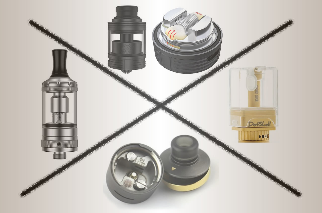 Rozdělení atomizérů podle druhů