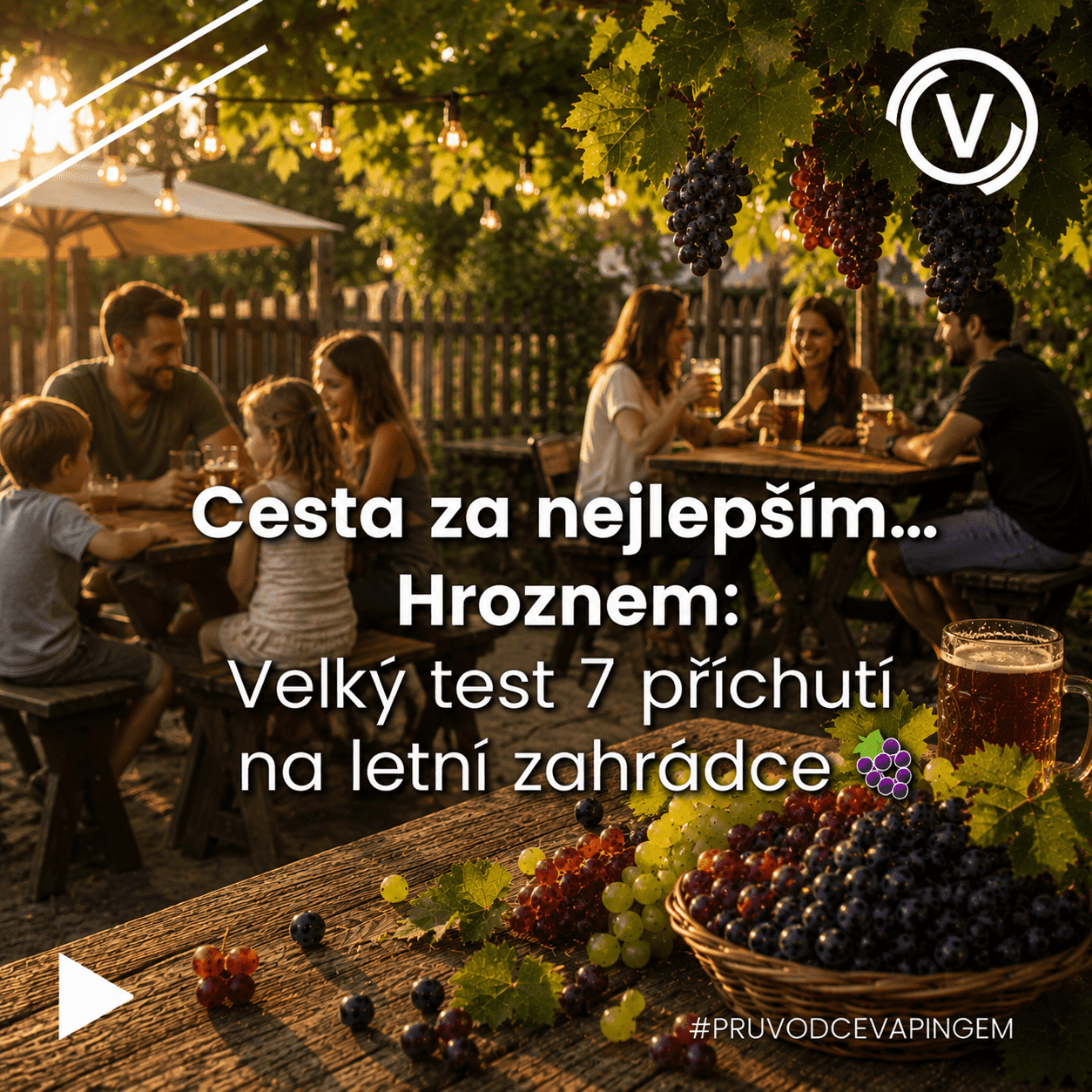 Cesta za nejlepším hroznem: Velký test 7 příchutí na letní zahrádce 🍇