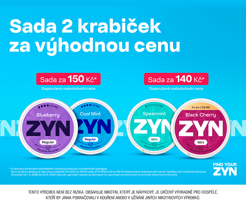 Exkluzivní ZYN akce 1+1 na vybrané druhy!