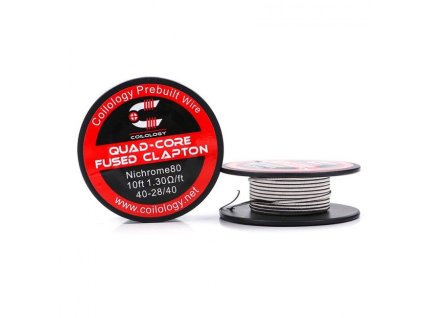 coilology nichromovy drat ni80 quad core fused clapton 3 04 m