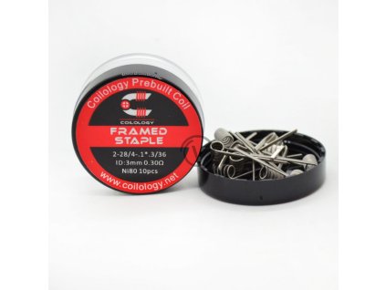 Coilology předmotané spirálky pro DL Framed Staple Ni80 -NiChrome, 10ks (Odpor 0,2 Ω)