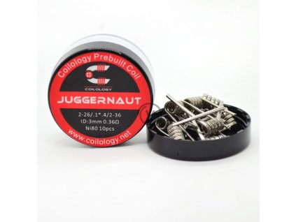 Coilology předmotané spirálky pro DL Juggernaut Ni80 - NiChrome - 10ks (Odpor 0,36 Ω)