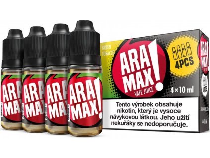 Green Tobacco - Aramax liquid - 4X10ML (Nikotin 3 mg)