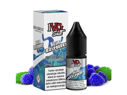 Nikotinová Sůl IVG Salt - Blue Raspberry / Modrá malina 10ml (Nikotin 10 mg)