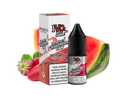 Nikotinová Sůl IVG Salt - Strawberry Watermelon Chew / Jahodovo-melounová žvýkačka 10ml (Nikotin 10 mg)