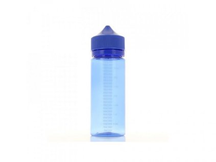 Úzká unicorn lahvička se špičkou s ryskou - 120ML - Modrá