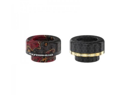 Thunderhead Creations resinový drip tip 810 pro Artemis / Artemis 2 atd. (Barva Černá Stříbrná s zlatým kroužkem (Silver black with gold ring))