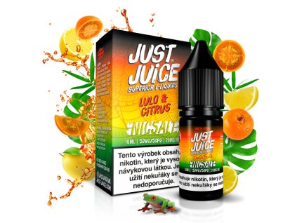 nikotinova sul just juice salt lulo and citrus tropicke lulo a citron 20mg ml