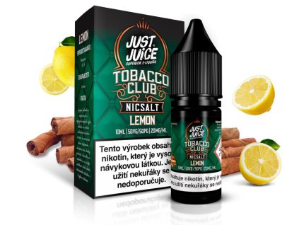 nikotinova sul just juice salt tobacco lemon tabak s citronem 20mg ml