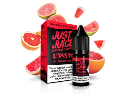 nikotinova sul just juice salt blood orange citrus and guava cerveny pomeranc citron a guava 20mg ml