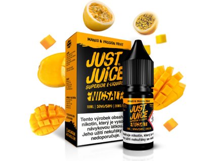 nikotinova sul just juice salt mango and passion fruit mango a marakuja 20mg ml