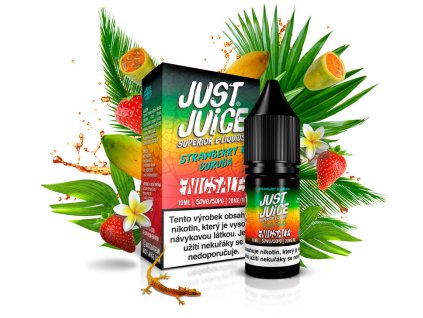 nikotinova sul just juice salt strawberry and curuba jahoda a curuba 20mg ml