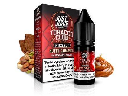 nikotinova sul just juice salt tobacco nutty caramel oriskovy tabak s karamelem 20mg ml