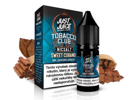 nikotinova sul just juice salt tobacco sweet cubano kubansky doutnikovy tabak 20mg ml