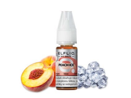 Nikotinová Sůl ELF BAR ElfLiq - Peach Ice 10ml (Nikotin 10 mg)
