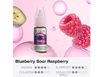 Nikotinová Sůl ELF BAR ElfLiq - Blueberry Sour Raspberry 10ml (Nikotin 10 mg)
