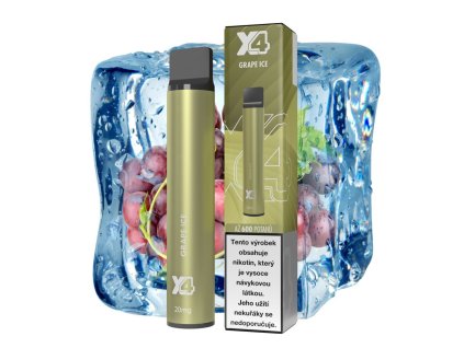 x4 bar chladive hroznove vino grape ice jednorazova e cigareta
