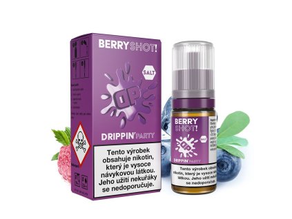 Nikotinová Sůl Drippin Salt Party - Berryshot / Kyselé maliny a sladké borůvky 10ml (Nikotin 10 mg)