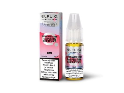 Nikotinová Sůl ELF BAR ElfLiq - Strawberry Raspberry Cherry Ice 10ml (Nikotin 10 mg)