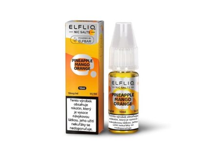 Nikotinová Sůl ELF BAR ElfLiq - Pineapple Mango Orange 10ml (Nikotin 10 mg)