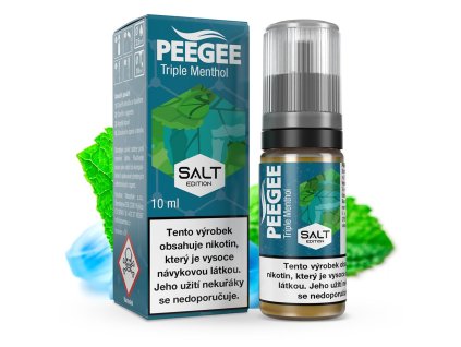 PEEGEE Salt - Trojitý Mentol / Triple Menthol 10ml (Nikotin 10 mg)