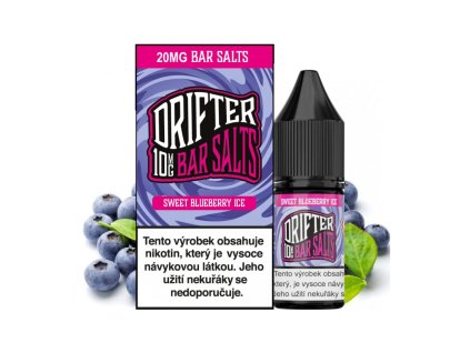 Nikotinová sůl Drifter Bar Salts Sweet Blueberry Ice 10ml (Nikotin 10 mg - Kolek Q)