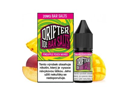 Nikotinová sůl Drifter Bar Salts Pineapple Peach Mango 10ml (Nikotin 10 mg - Kolek Q)