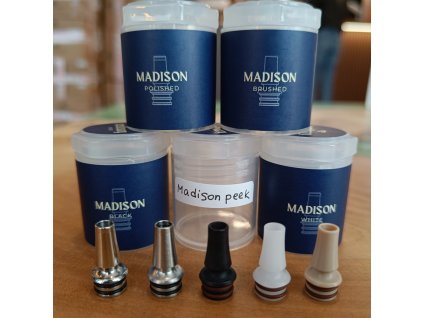Centenary Mods Drip tip Madison (Barva Stříbrná broušená (Brushed Silver))