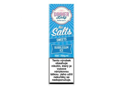 Nikotinová Sůl Dinner Lady Bubblegum Ice 10ml (Nikotin 20 mg)