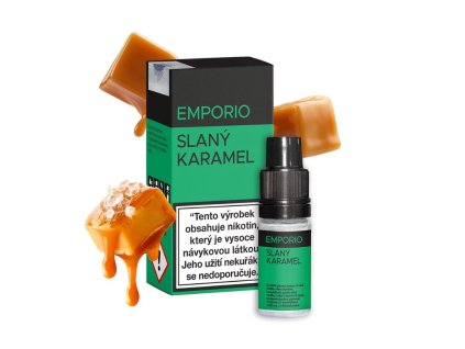E-liquid Emporio - Slaný karamel 10ml (Nikotin 0 mg BEZ NIKOTINU - Kolek Q)