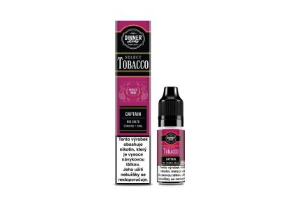 Nikotinová Sůl Dinner Lady Bar Select TOBACCO Captain Tobacco 10ml (Nikotin 20 mg - Kolek Q)