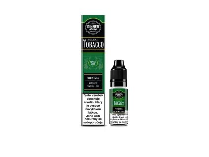 Nikotinová Sůl Dinner Lady Bar Select TOBACCO Virginia Tobacco 10ml (Nikotin 20 mg - Kolek Q)