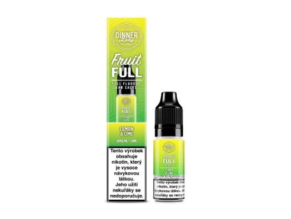 Nikotinová Sůl Dinner Lady Bar Salts Fruit Full Lemon and Lime 10ml (Nikotin 20 mg - Kolek Q)