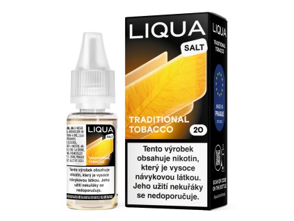 LIQUA Salt Traditional Tobacco / Tradiční tabáková směs 10ml (Nikotin 10 mg - Kolek R)
