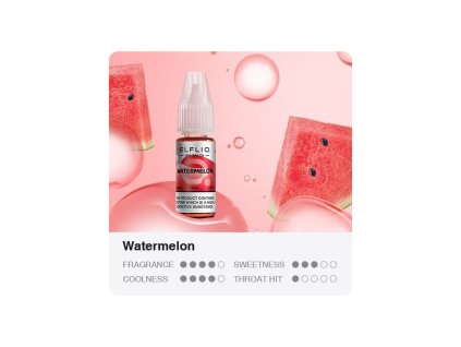 Nikotinová Sůl ELF BAR ElfLiq - Watermelon 10ml - 10mg EXPIRACE! 8.11.25