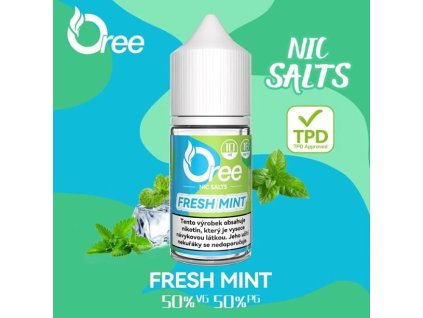 liquid oree salt fresh mint cerstva mata 10ml 18mg