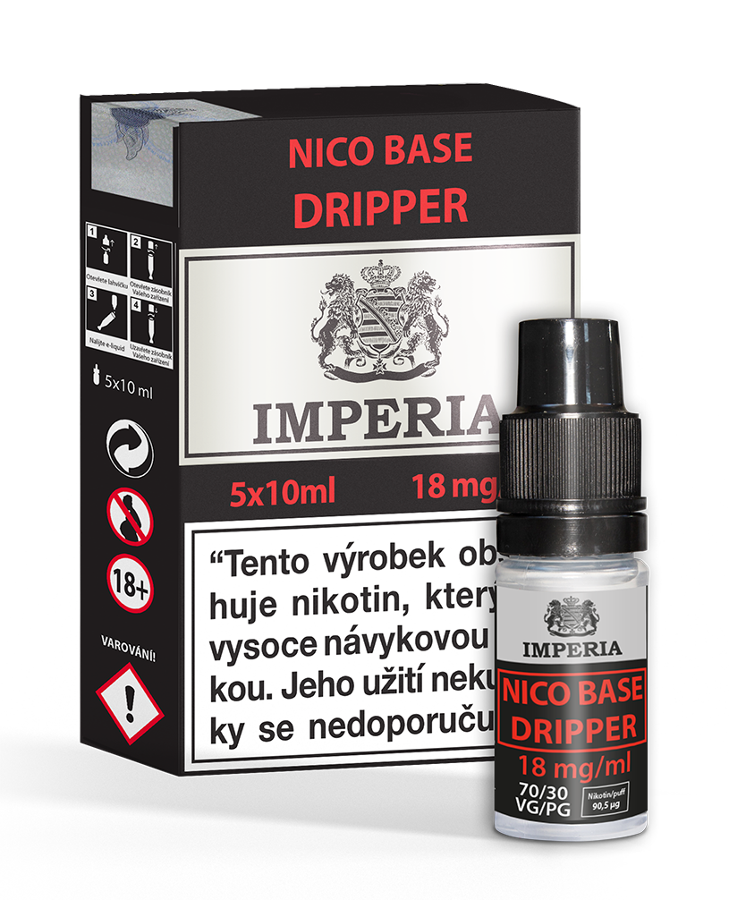 Nikotinová báze Imperia Dripper 70/30 Booster 18 mg – 5×10 ml