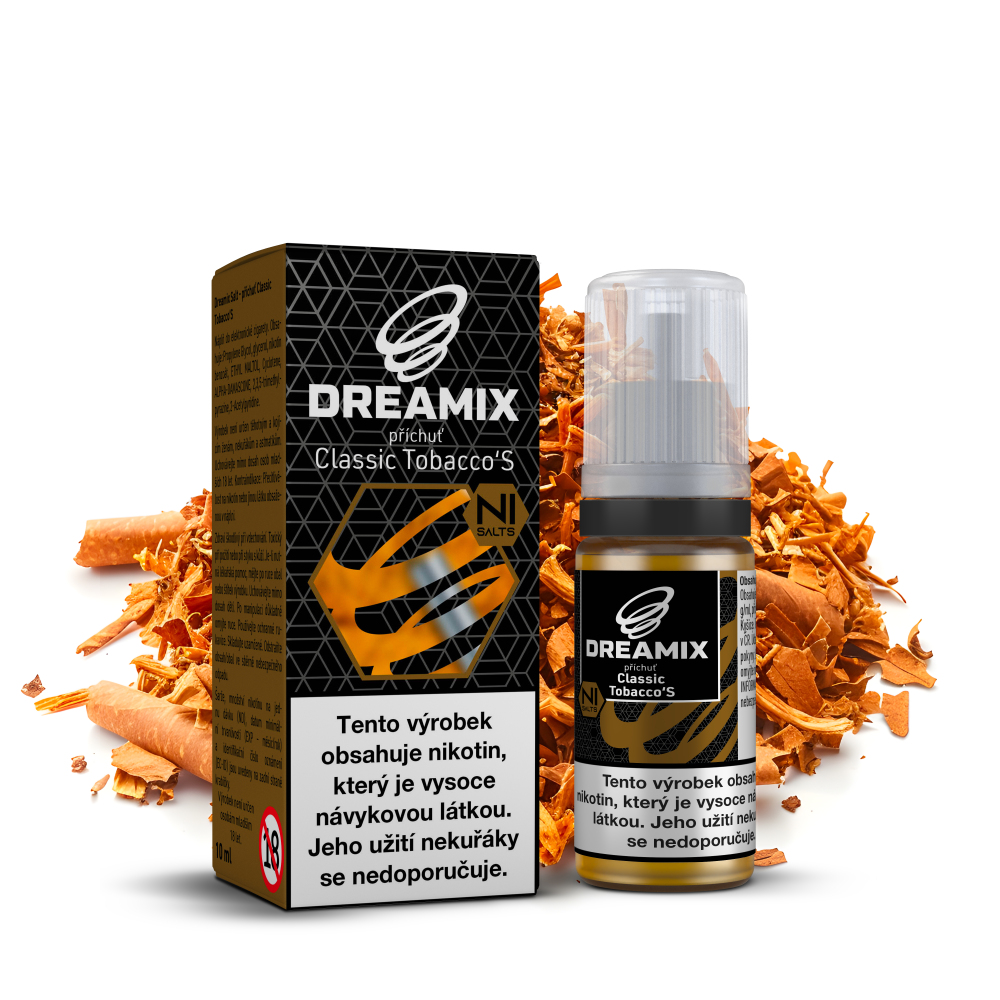 Nikotinová sůl Dreamix Classic Tobacco's – klasický tabák, 20 mg