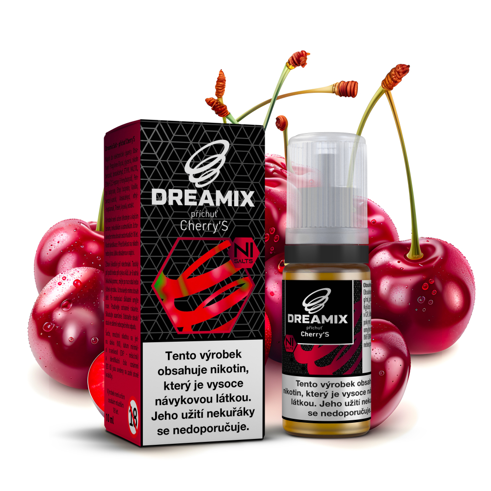 Nikotinová sůl Dreamix Cherry's – třešeň, 10 mg