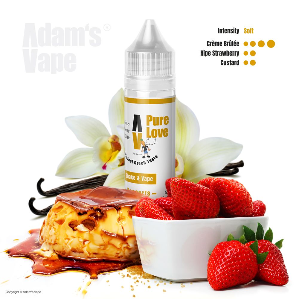 Příchuť Adams vape - Pure Love V2 by Karotka / Jahody s vanilkou 10ml SnV