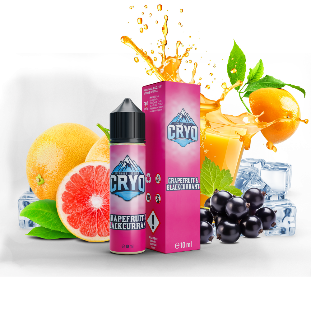 Příchuť Infamous Cryo - Grapefruit and Blackcurrant 10ml SnV