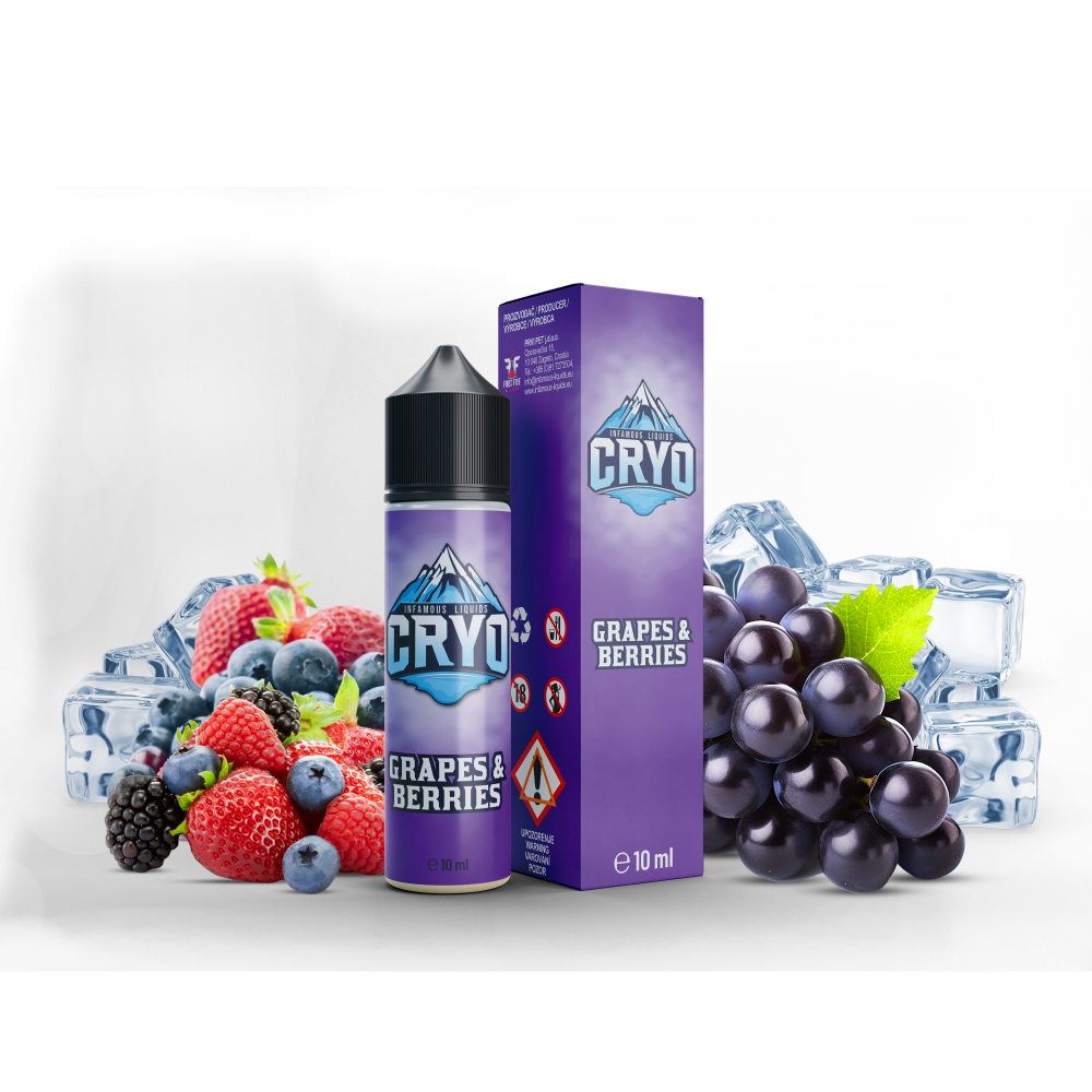 Příchuť Infamous Cryo - Grapes and Berries / Hrozny a lesní plody 10ml SnV