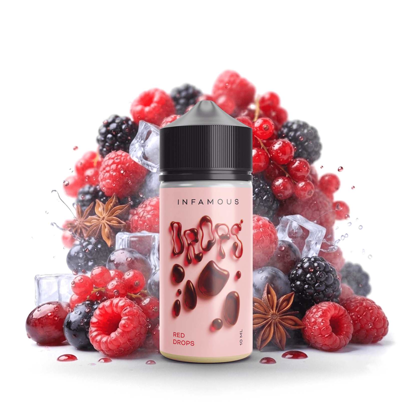Příchuť Infamous Drops - Red Drops - Lesní plody 10ml/100 SnV